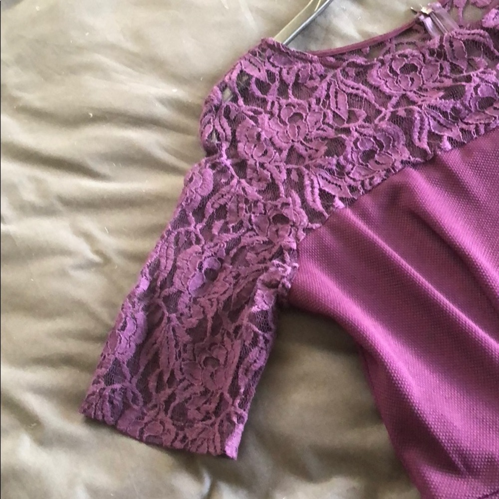 Purple lace dress